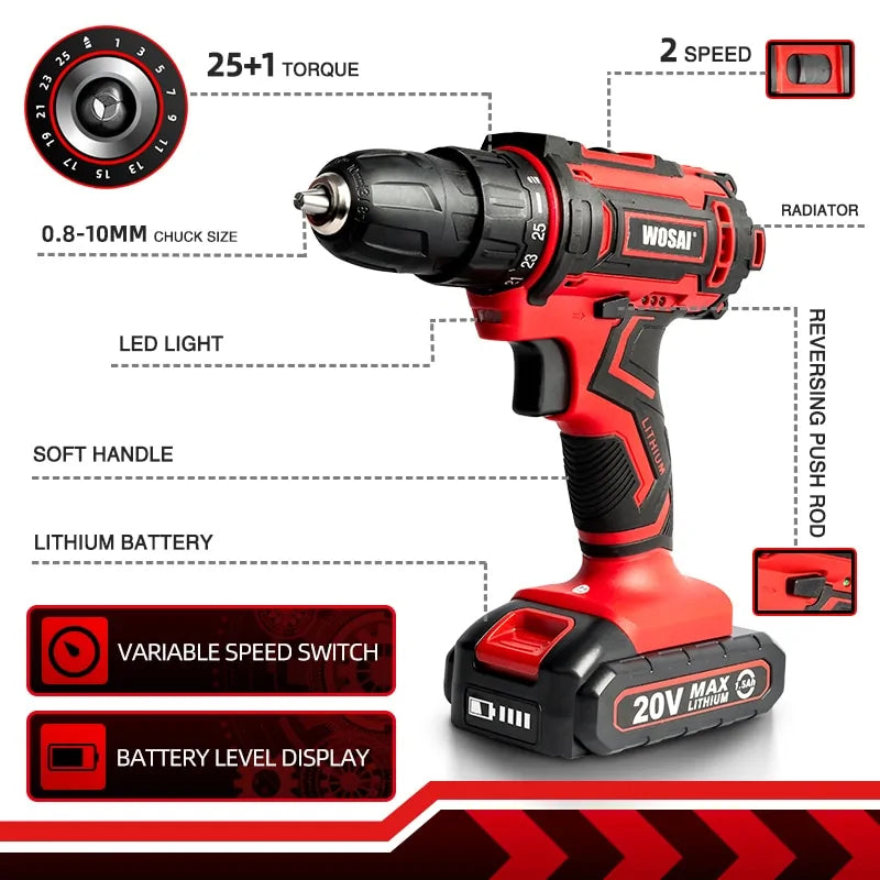 Electric Wireless Power Screwdriver