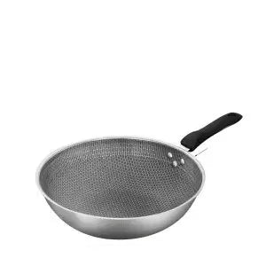 Stainless Steel Wok: No Oily Smoke, Non-stick, Household Cookware